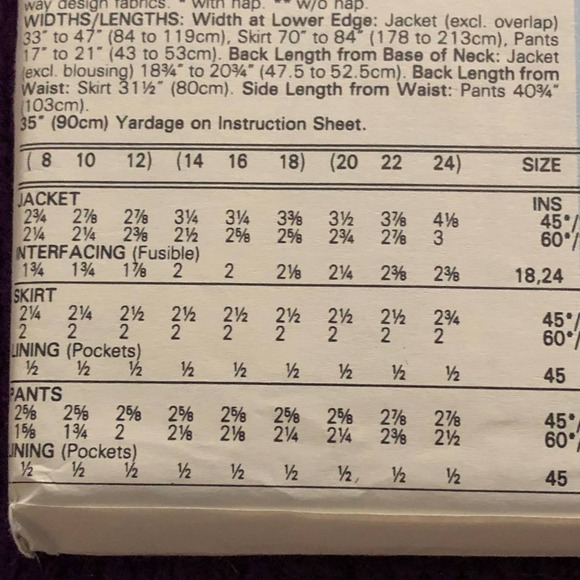 Vogue sewing pattern 7593 Womens suit maxi skirt pants sz 14 16 18 - Picture 6 of 8